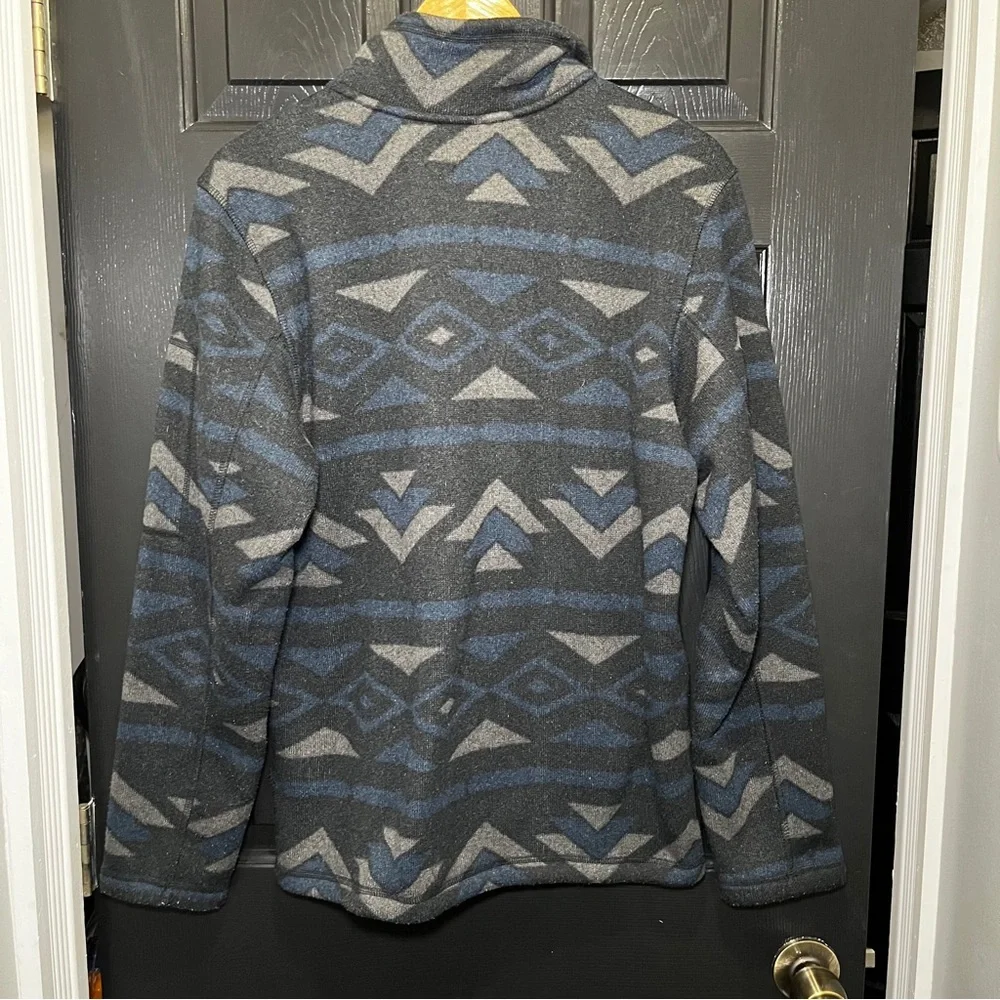 North Face Men’s Textured Cap Rock Southwest Patterned 1/2 Zip Pullover Size M - Picture 2 of 8
